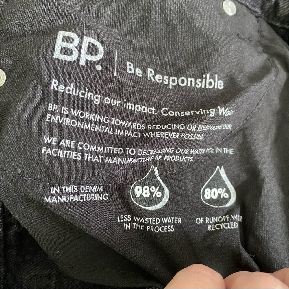BP Wide leg jeans in Black Destroyed distressed 100% cotton size 31 - Picture 13 of 15